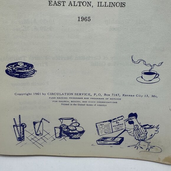 Vintage 1965 Recipe Book First Methodist Church East Alton Illinois Spiral Bound - Picture 4 of 7